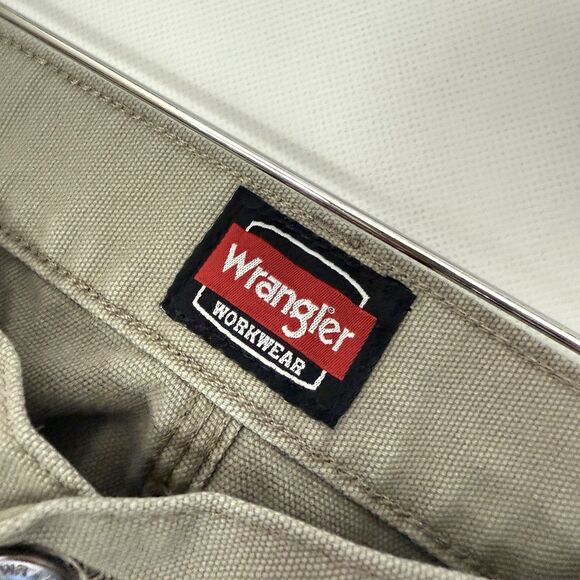 Wrangler Workwear Carpenter Pants Relaxed Khaki Tan Mens 36x28 - Picture 3 of 8